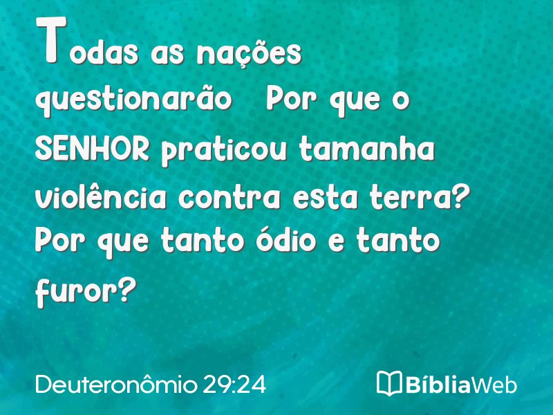 Deuteronômio 29:24 em imagem para compartilhar