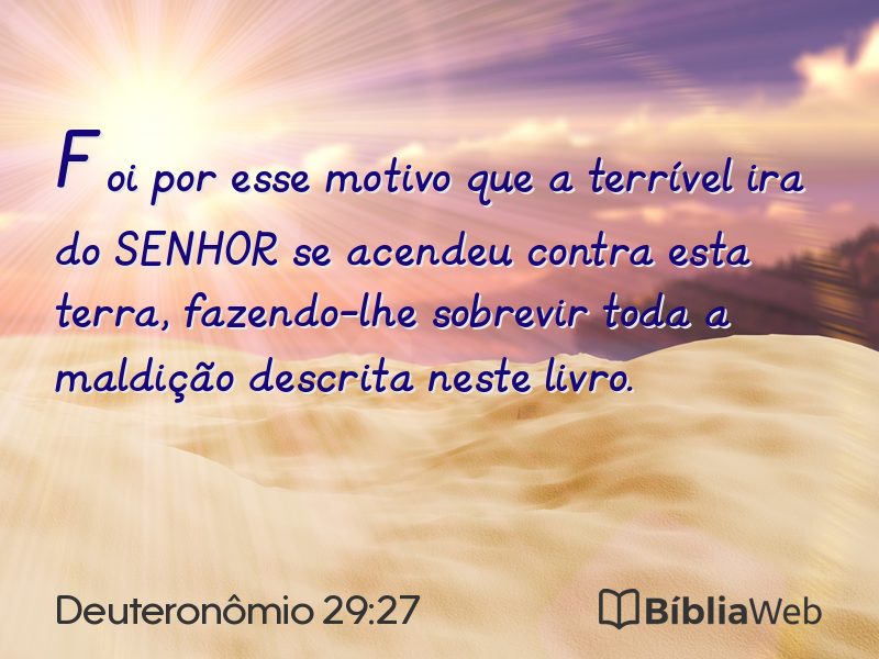 Deuteronômio 29:27 em imagem para compartilhar