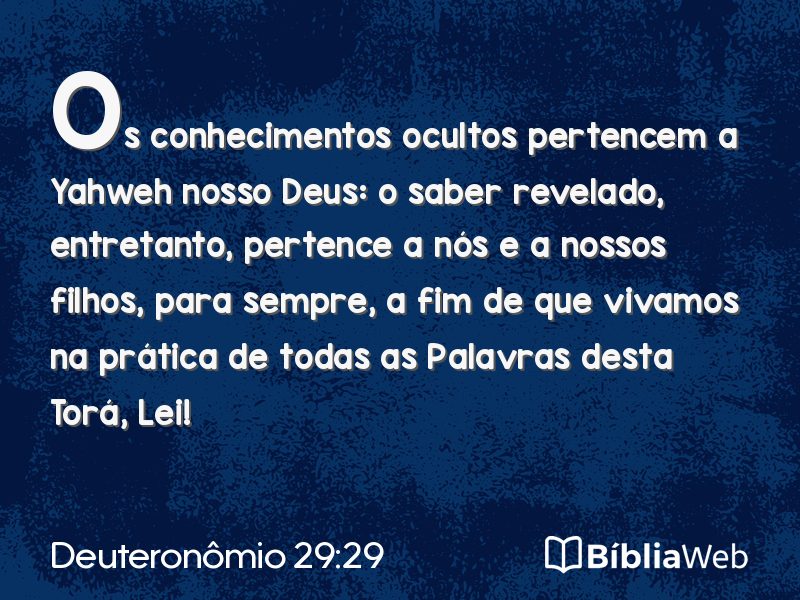 Deuteronômio 29:29 em imagem para compartilhar