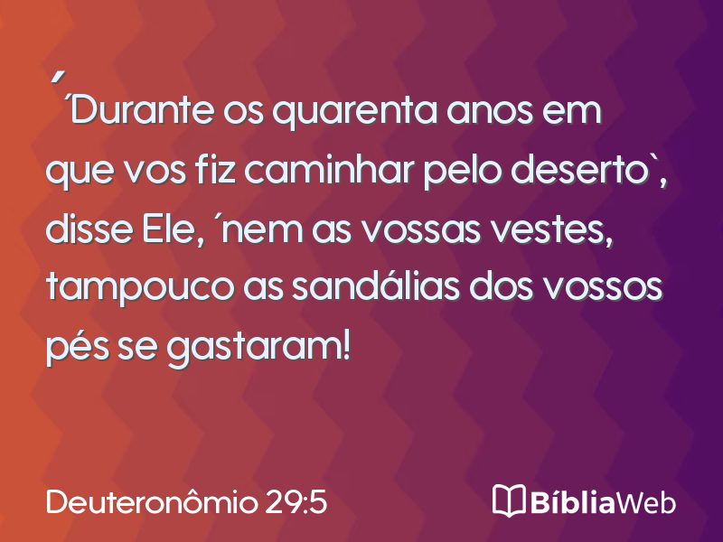 Deuteronômio 29:5 em imagem para compartilhar