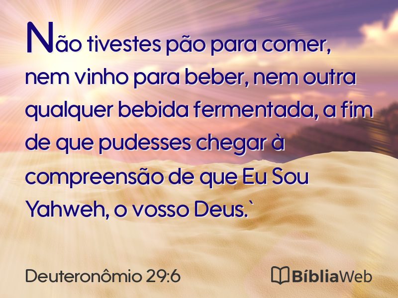 Deuteronômio 29:6 em imagem para compartilhar