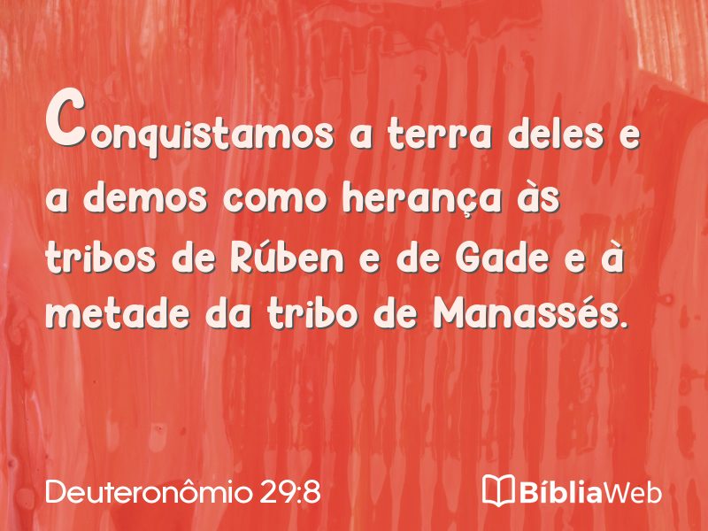 Deuteronômio 29:8 em imagem para compartilhar