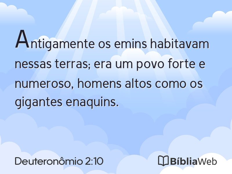 Deuteronômio 2:10 em imagem para compartilhar