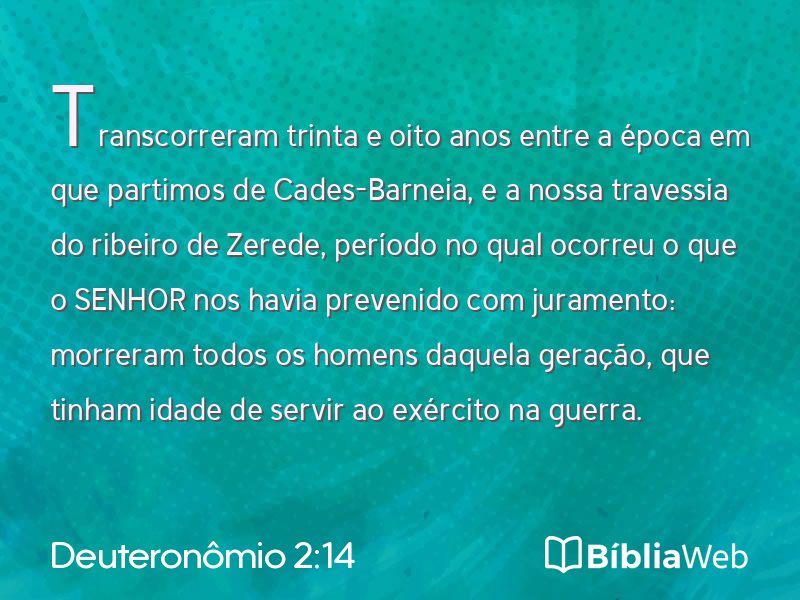 Deuteronômio 2:14 em imagem para compartilhar