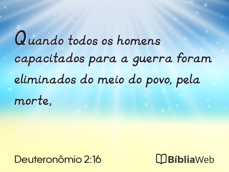 Deuteronômio 2:16 em imagem para compartilhar