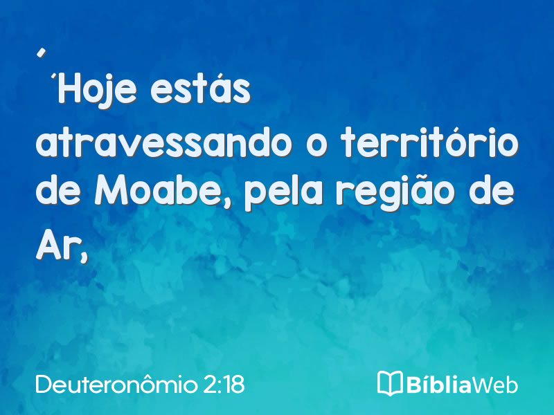 Deuteronômio 2:18 em imagem para compartilhar