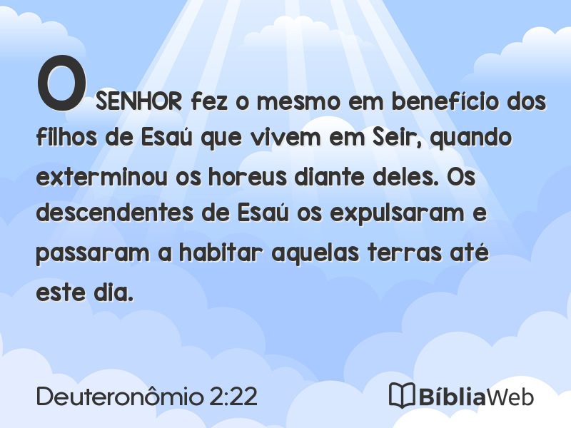 Deuteronômio 2:22 em imagem para compartilhar