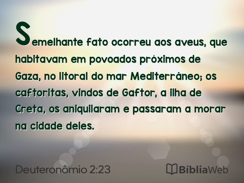 Deuteronômio 2:23 em imagem para compartilhar