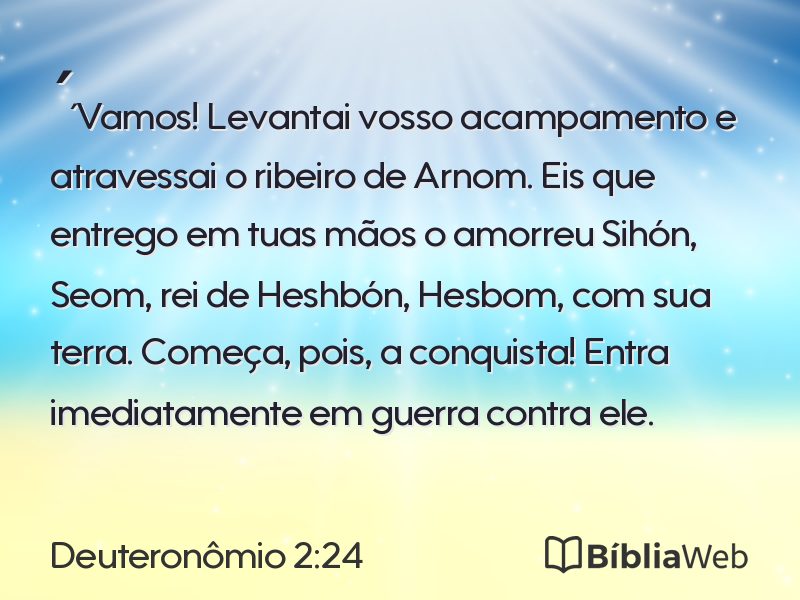 Deuteronômio 2:24 em imagem para compartilhar