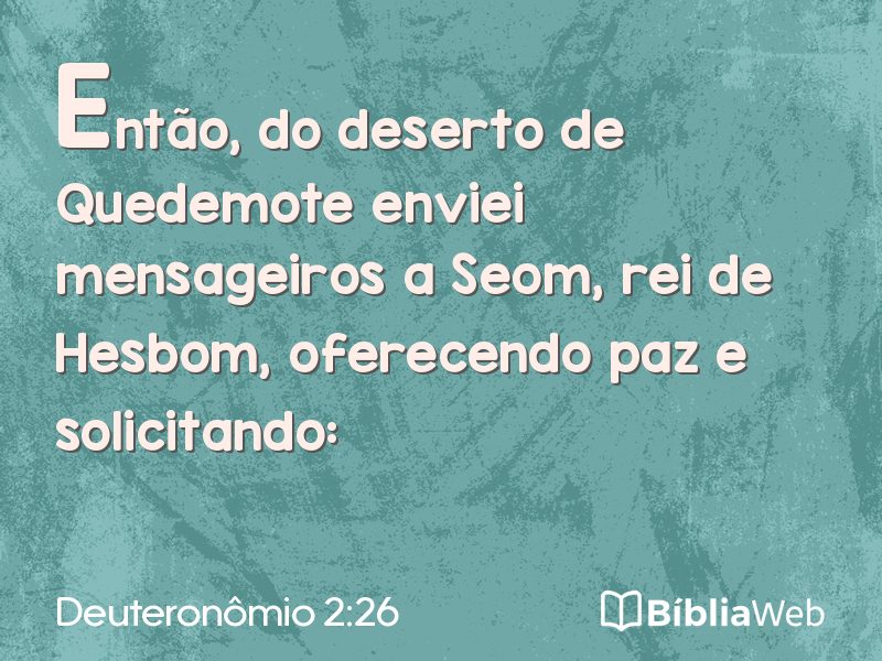 Deuteronômio 2:26 em imagem para compartilhar