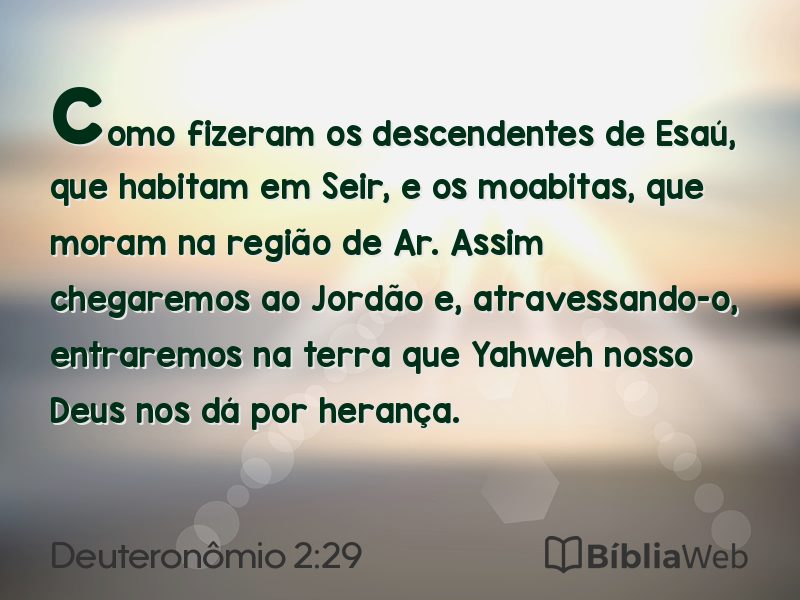 Deuteronômio 2:29 em imagem para compartilhar