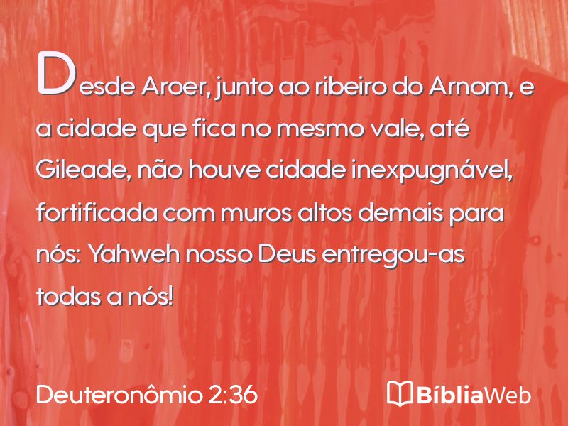 Deuteronômio 2:36 em imagem para compartilhar