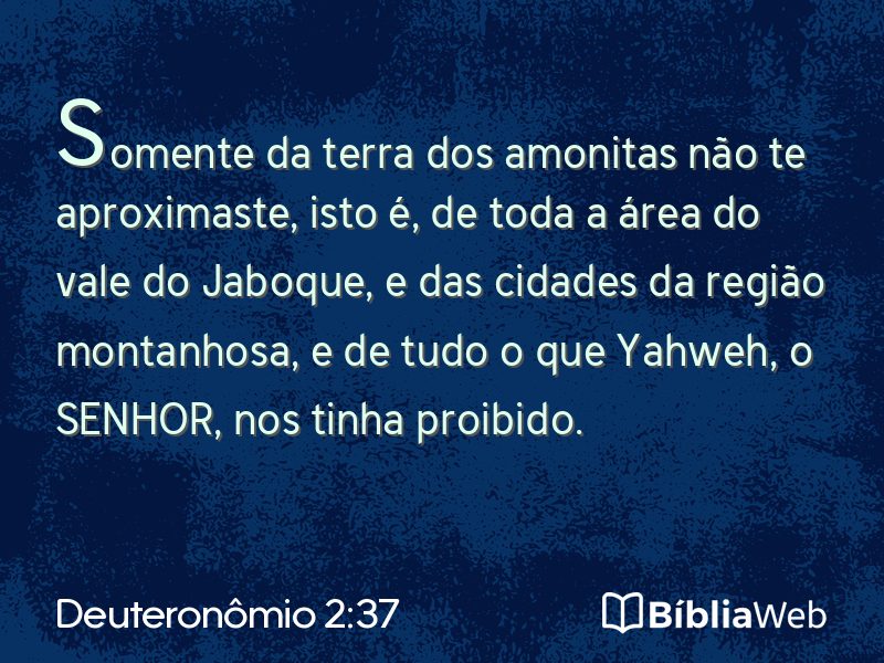 Deuteronômio 2:37 em imagem para compartilhar