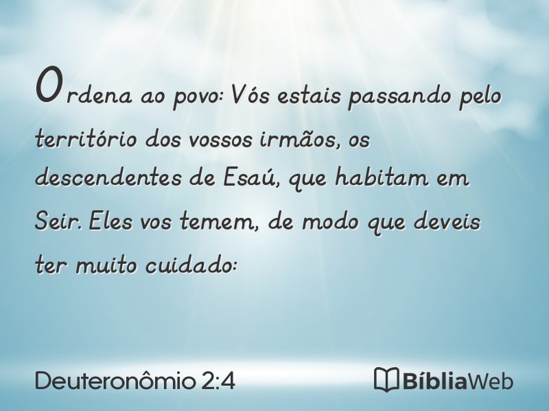 Deuteronômio 2:4 em imagem para compartilhar