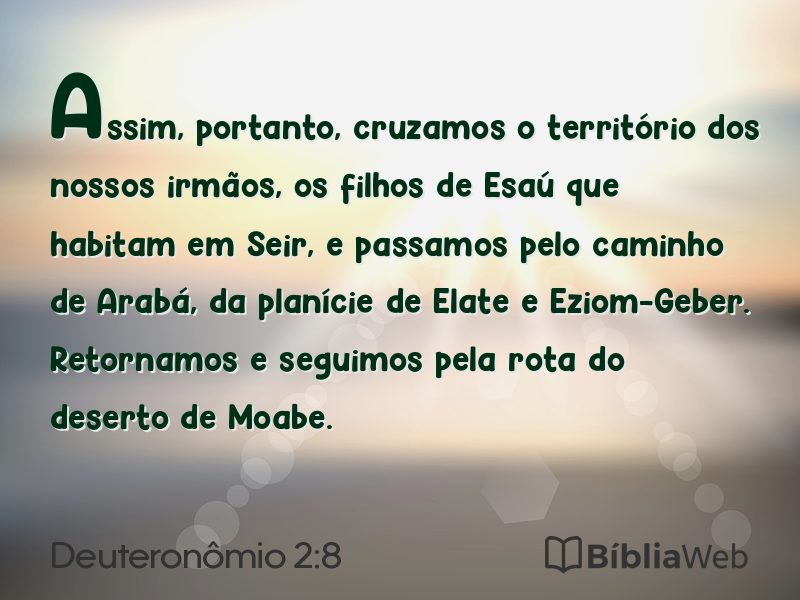 Deuteronômio 2:8 em imagem para compartilhar