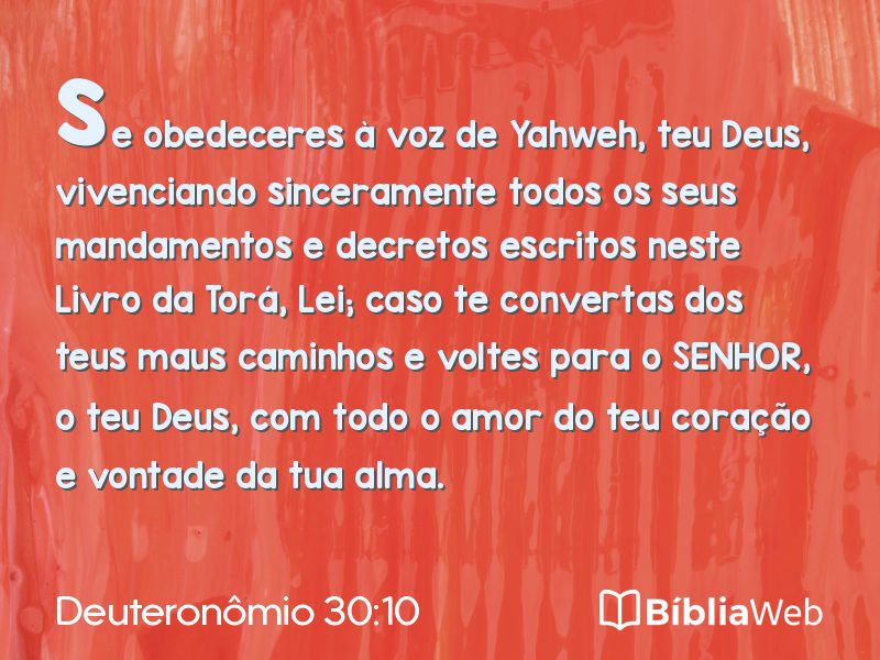 Deuteronômio 30:10 em imagem para compartilhar