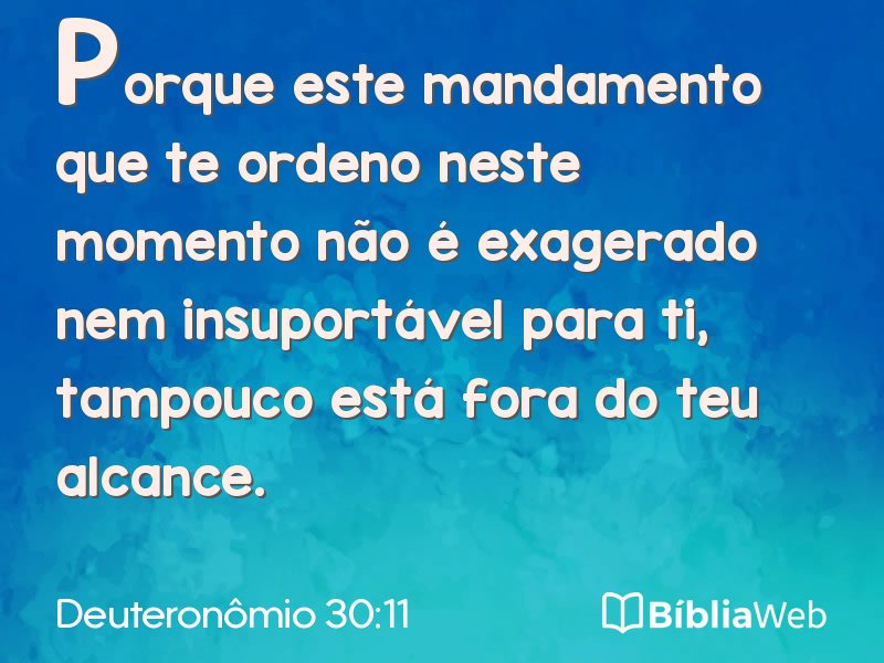 Deuteronômio 30:11 em imagem para compartilhar