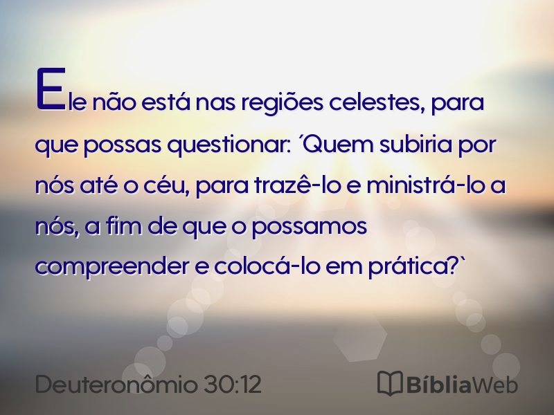 Deuteronômio 30:12 em imagem para compartilhar
