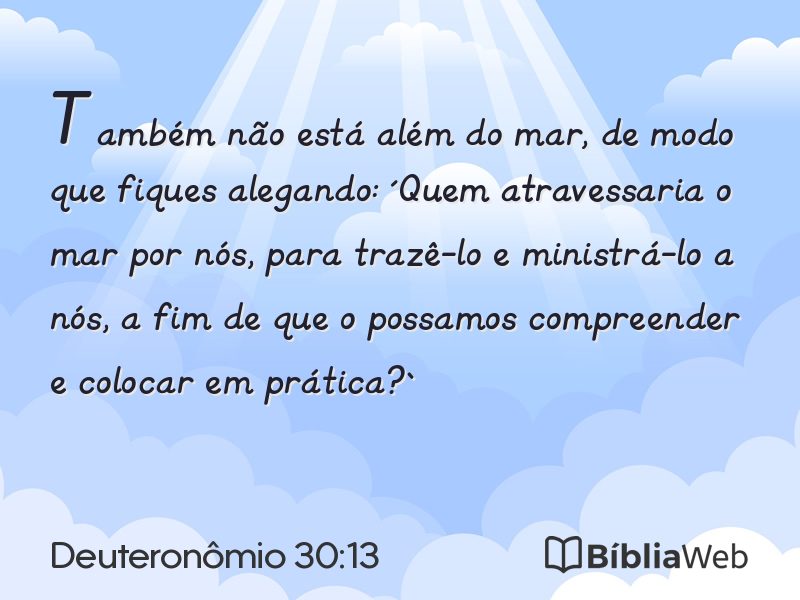 Deuteronômio 30:13 em imagem para compartilhar