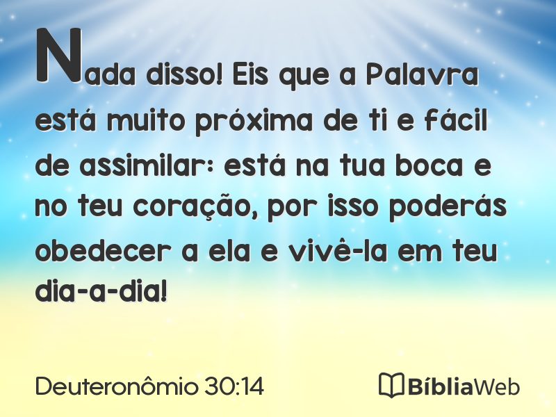 Deuteronômio 30:14 em imagem para compartilhar
