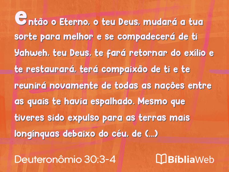 Deuteronômio 30:3-4 em imagem para compartilhar
