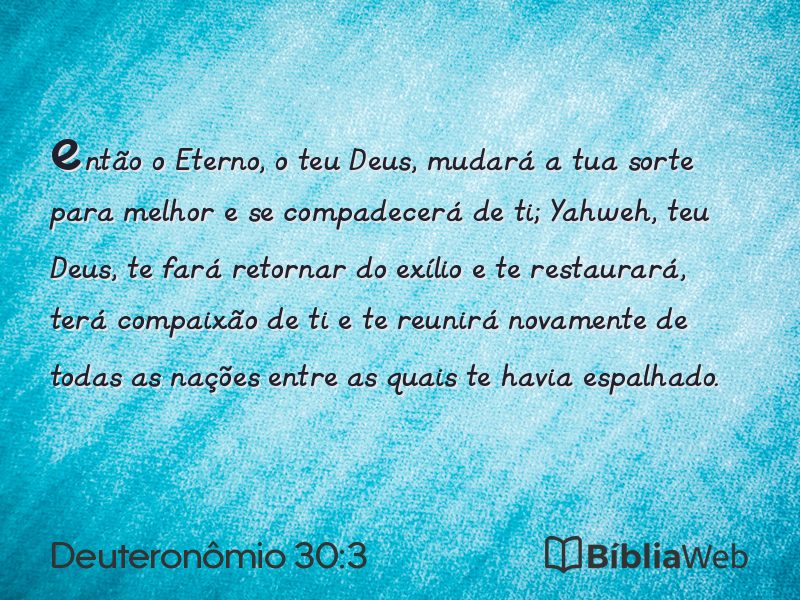 Deuteronômio 30:3 em imagem para compartilhar