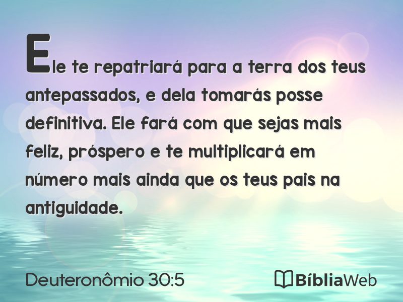 Deuteronômio 30:5 em imagem para compartilhar