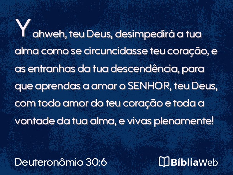 Deuteronômio 30:6 em imagem para compartilhar