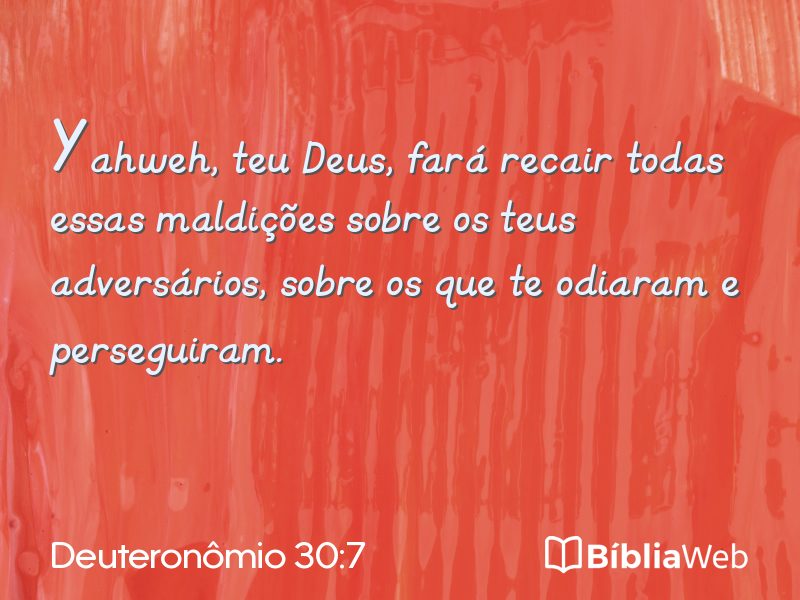 Deuteronômio 30:7 em imagem para compartilhar