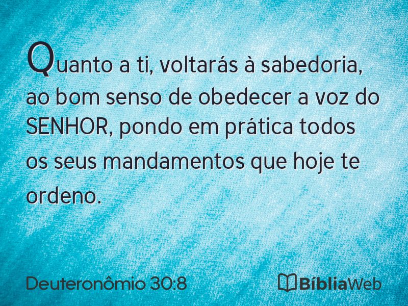 Deuteronômio 30:8 em imagem para compartilhar
