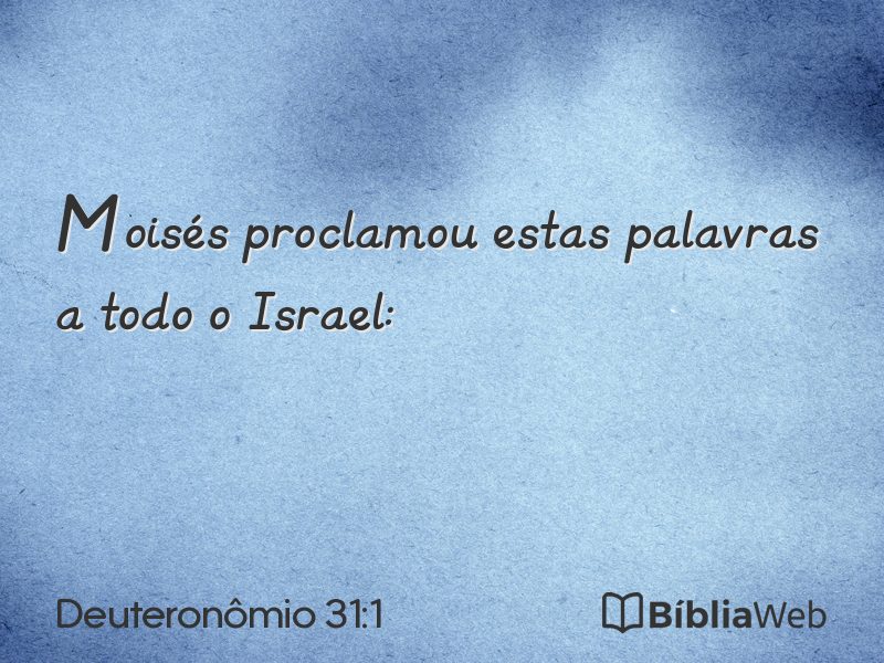 Deuteronômio 31:1 em imagem para compartilhar