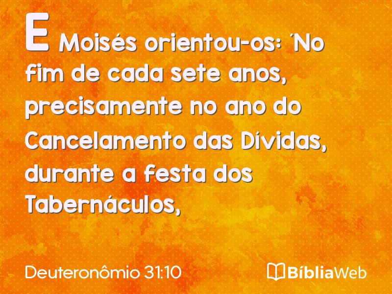 Deuteronômio 31:10 em imagem para compartilhar