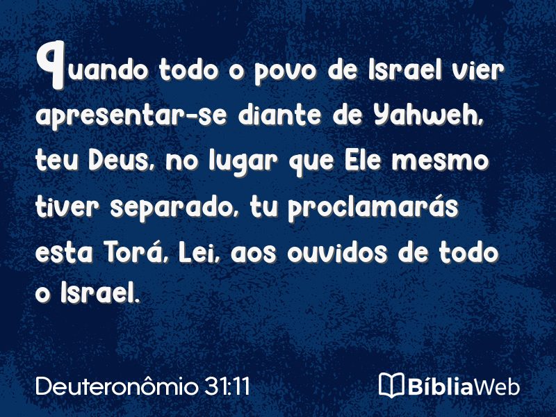 Deuteronômio 31:11 em imagem para compartilhar