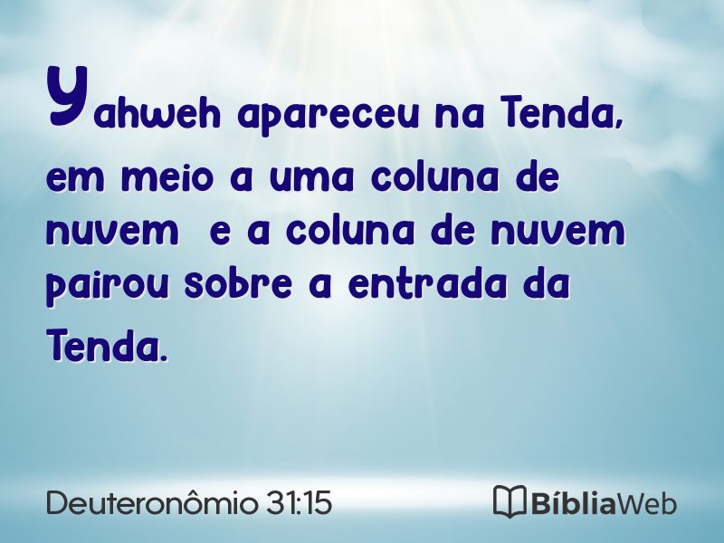 Deuteronômio 31:15 em imagem para compartilhar