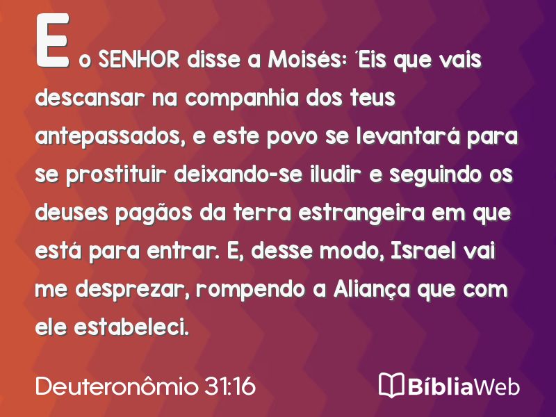 Deuteronômio 31:16 em imagem para compartilhar