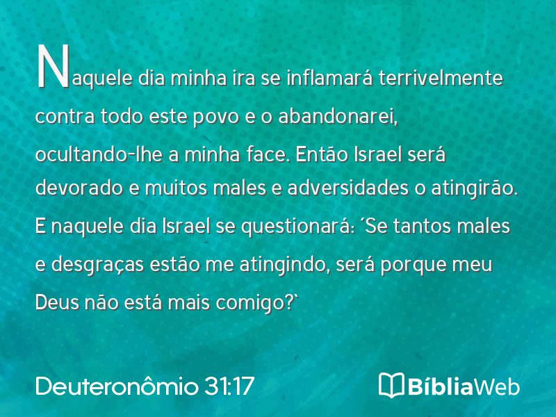 Deuteronômio 31:17 em imagem para compartilhar
