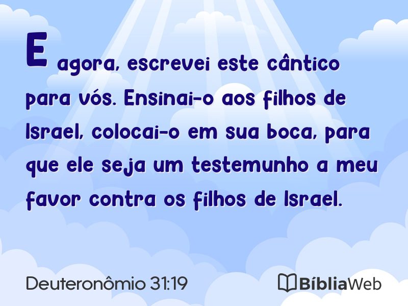 Deuteronômio 31:19 em imagem para compartilhar