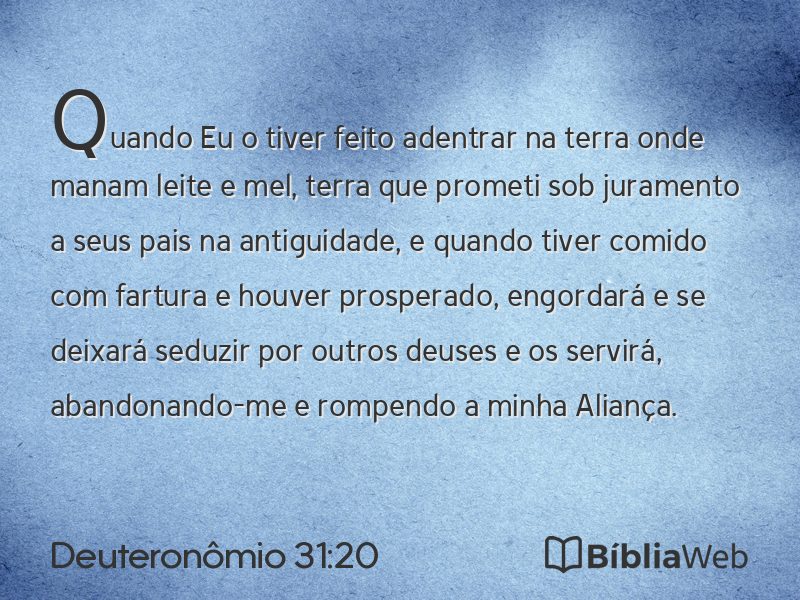 Deuteronômio 31:20 em imagem para compartilhar