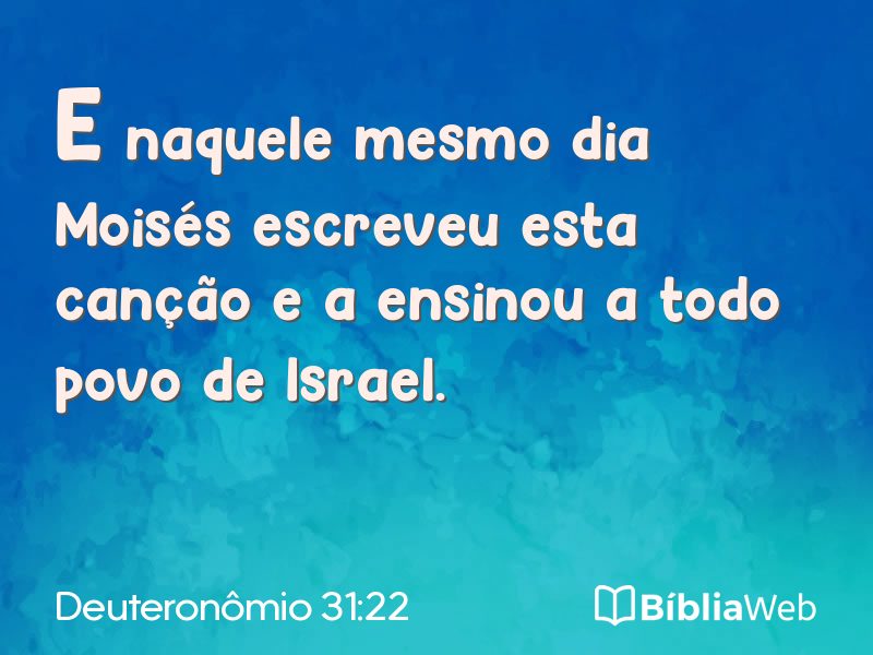 Deuteronômio 31:22 em imagem para compartilhar