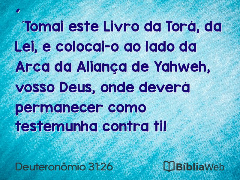 Deuteronômio 31:26 em imagem para compartilhar