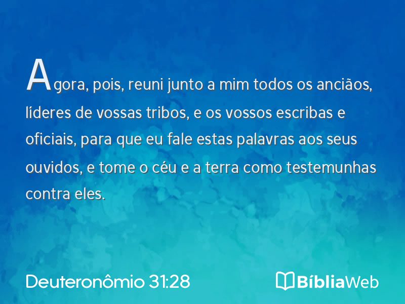 Deuteronômio 31:28 em imagem para compartilhar