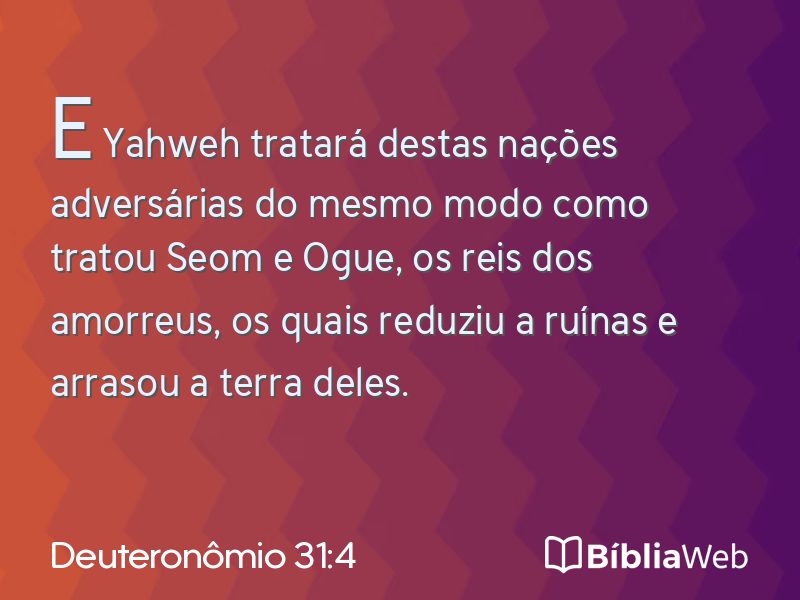 Deuteronômio 31:4 em imagem para compartilhar