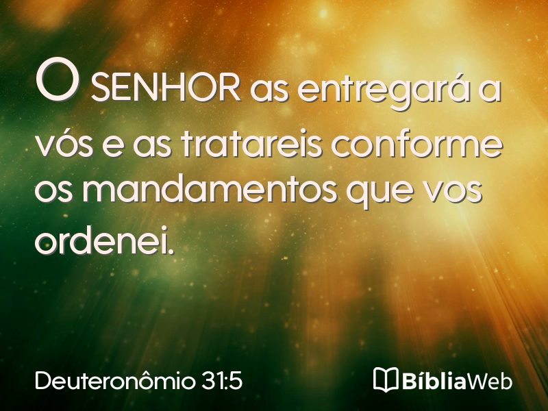 Deuteronômio 31:5 em imagem para compartilhar