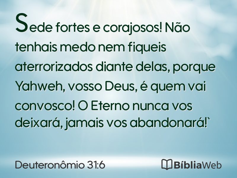 Deuteronômio 31:6 em imagem para compartilhar