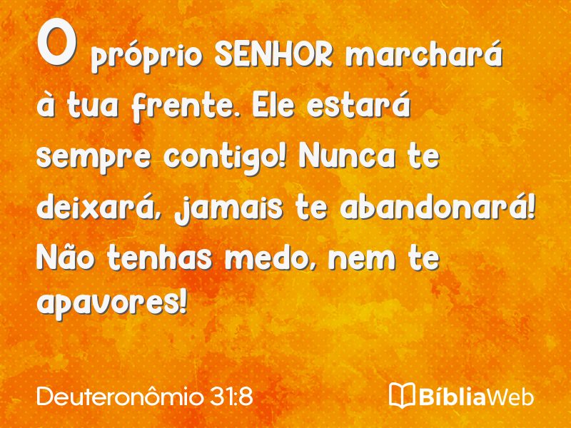Deuteronômio 31:8 em imagem para compartilhar