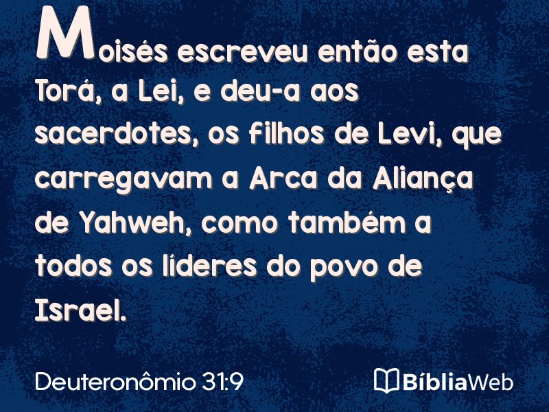 Deuteronômio 31:9 em imagem para compartilhar