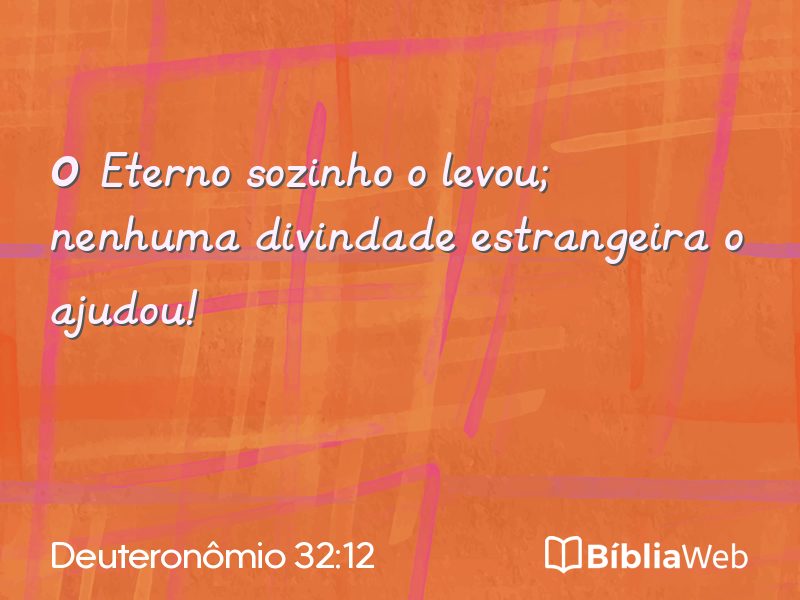 Deuteronômio 32:12 em imagem para compartilhar