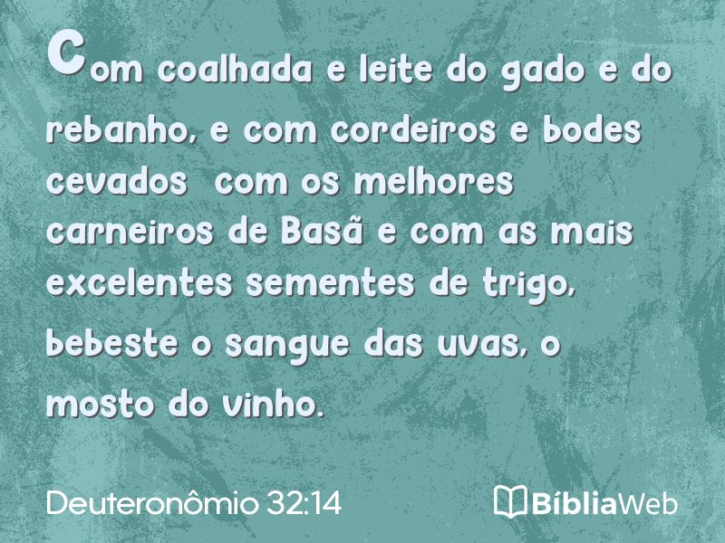 Deuteronômio 32:14 em imagem para compartilhar