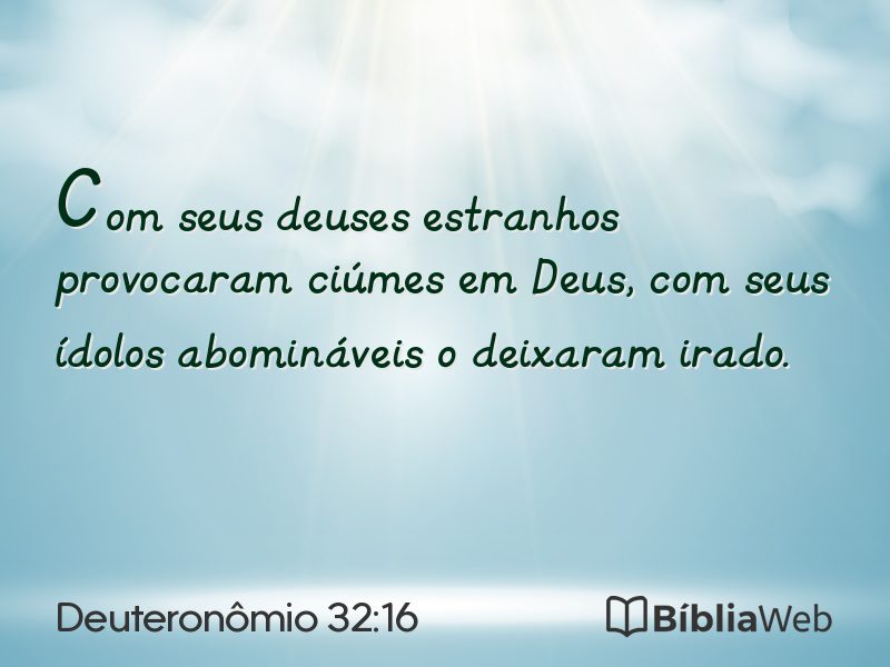 Deuteronômio 32:16 em imagem para compartilhar