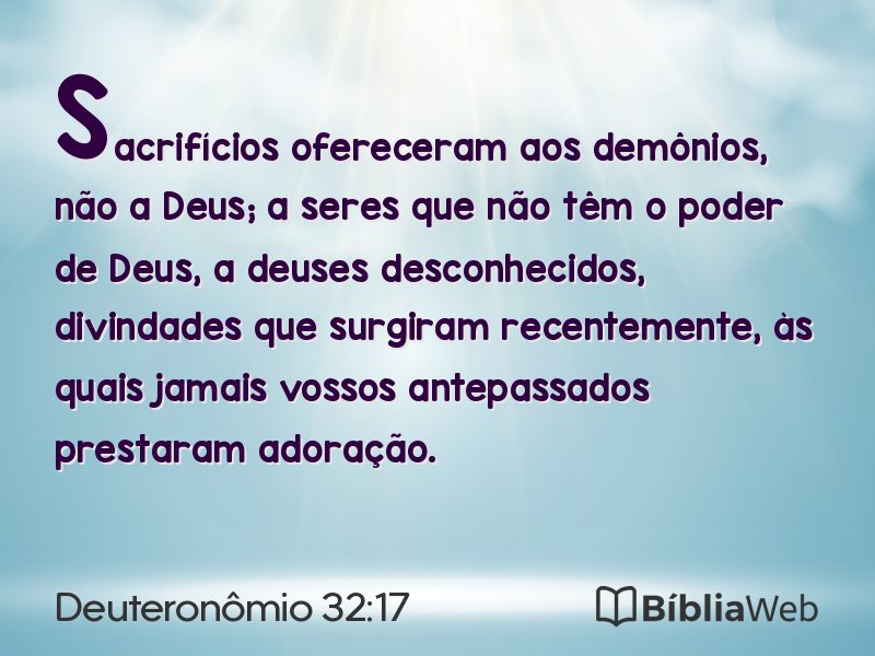 Deuteronômio 32:17 em imagem para compartilhar
